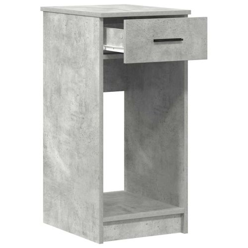 Стойка за компютърна кула с чекмедже бетонно сив 35x45x77 см