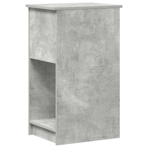 Стойка за компютърна кула с чекмедже бетонно сив 35x45x77 см