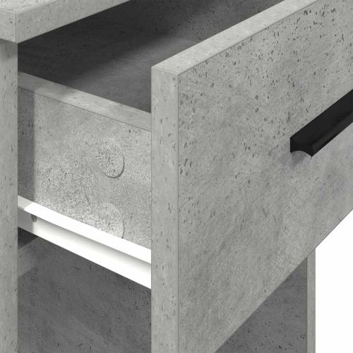 Стойка за компютърна кула с чекмедже бетонно сив 35x45x77 см