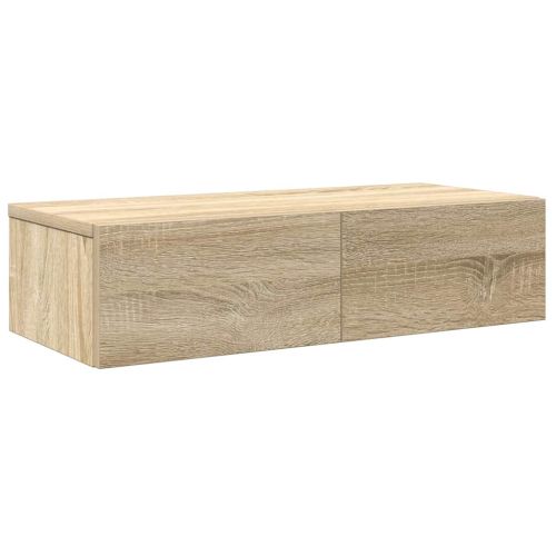 Стенен рафт с чекмеджета 60x26,5x15 см инженерно дърво