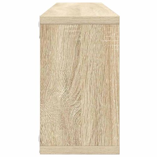 Стенни рафтове 2 бр дъб сонома 80x15x26,5 см инженерно дърво