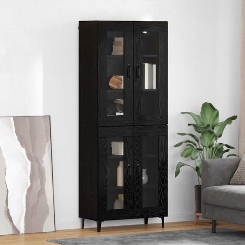 Висок шкаф Черния дъб 69,5 x 34 x 180 см Инженерна дървесина