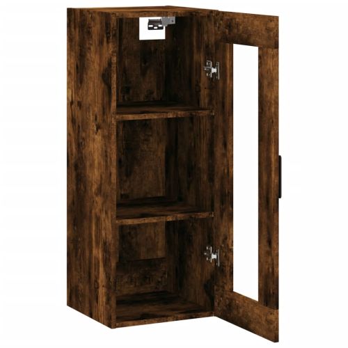 Стенен шкаф опушен дъб 34,5x34x90 см