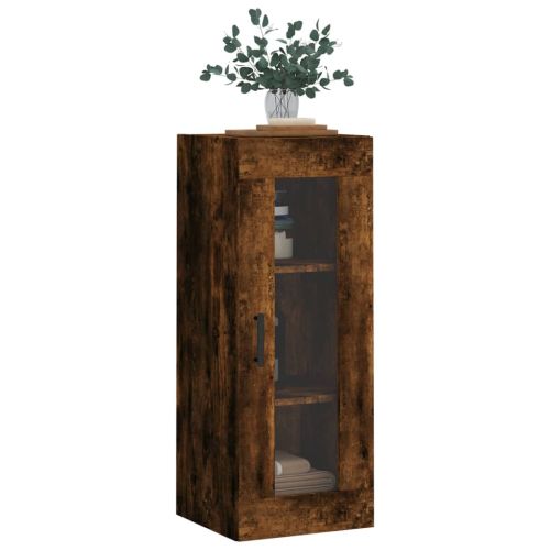 Стенен шкаф опушен дъб 34,5x34x90 см