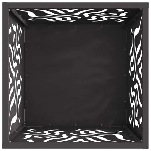 Огнище Черно 40 x 40 x 40 cm Патинираща стомана