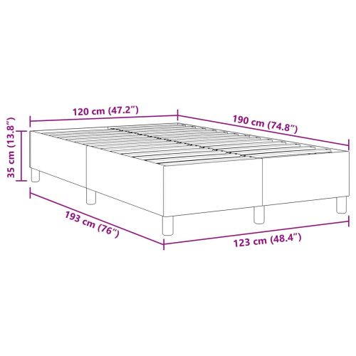 Платформено легло Сивозелен 120 x 190 cm Кордюрова тъкан