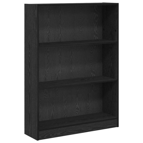 Рафт за книги 80 x 24 x 109 см Инженерна дървесина Черния дъб