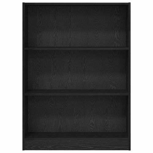 Рафт за книги 80 x 24 x 109 см Инженерна дървесина Черния дъб