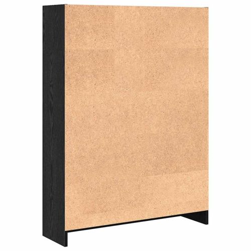 Рафт за книги 80 x 24 x 109 см Инженерна дървесина Черния дъб