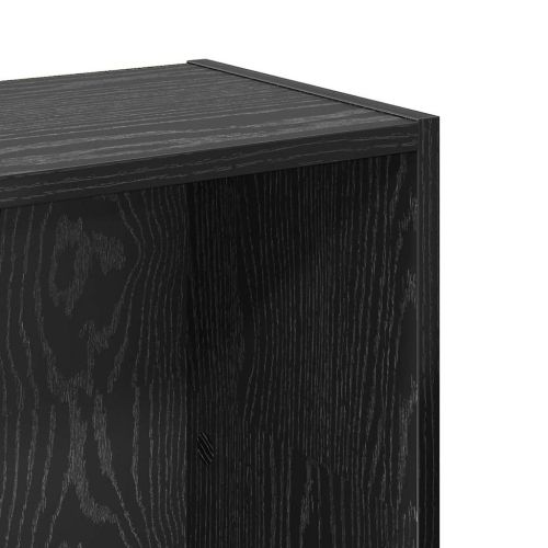 Рафт за книги 80 x 24 x 109 см Инженерна дървесина Черния дъб