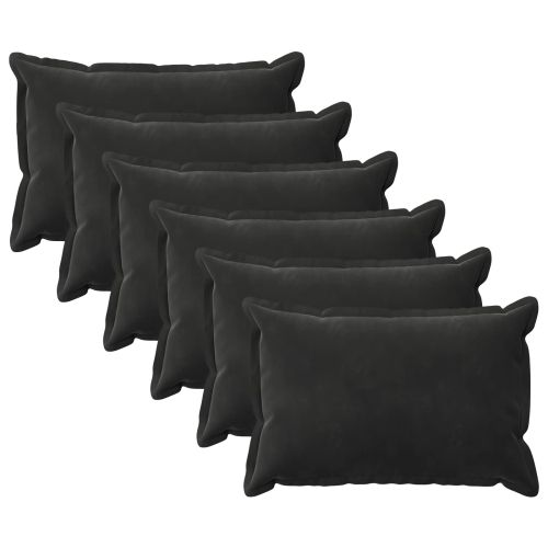 Калъфка за възглавница 6 pcs HOUTEN Черно 30 x 50 cm Кадифе