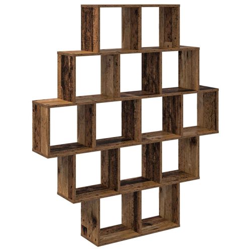 Стенен рафт Старо дърво 120 x 20 x 136 см Инженерна дървесина