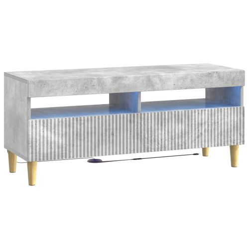 LED телевизионен кабинет ARNHEM 100 x 35 x 43 см Бетонно сиво