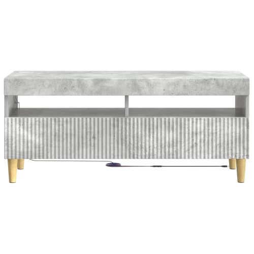 LED телевизионен кабинет ARNHEM 100 x 35 x 43 см Бетонно сиво
