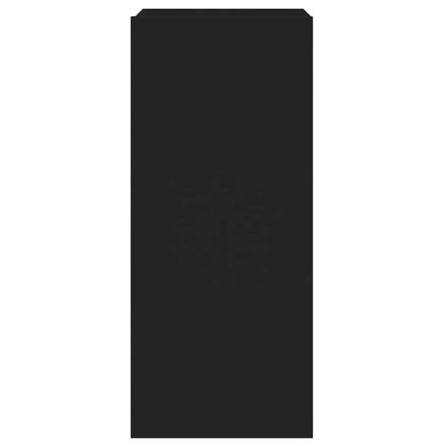Стенен ТВ шкаф с LED осветление, черен, 30,5x35x70 см