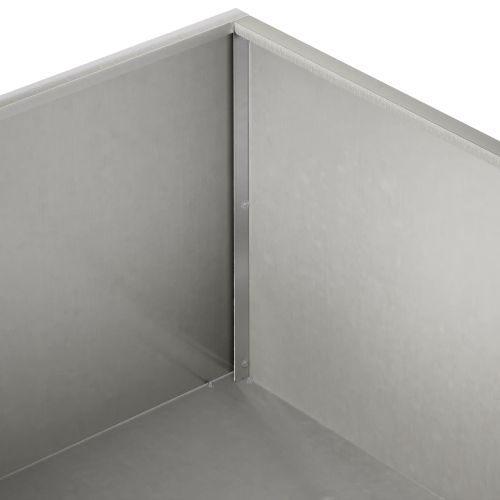 Градинска саксия 2 бр. Сребристо 60 x 60 x 20 см