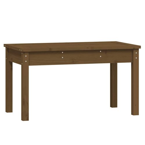 Градинска пейка, меденокафява, 80x44x45 см, борово дърво масив