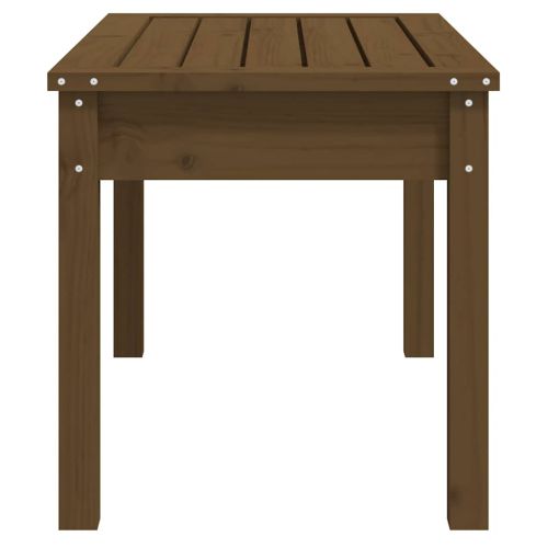 Градинска пейка, меденокафява, 80x44x45 см, борово дърво масив