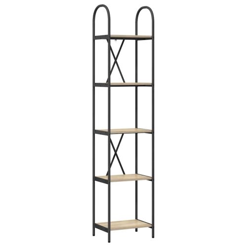 Рафт за книги 5 нива 40 x 30 x 183 см Инженерна дървесина