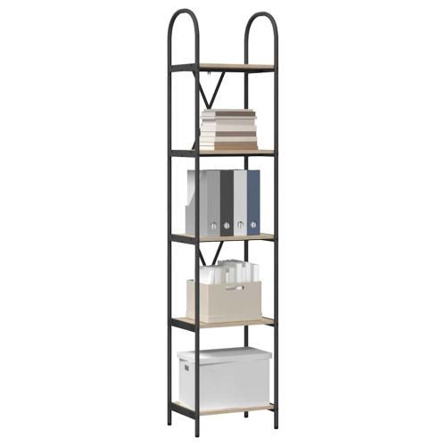 Рафт за книги 5 нива 40 x 30 x 183 см Инженерна дървесина