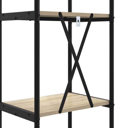 Рафт за книги 5 нива 40 x 30 x 183 см Инженерна дървесина