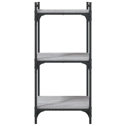 Библиотека 3 рафта сив сонома 40x30x86 см инженерно дърво