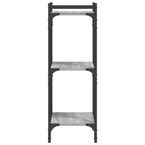Библиотека 3 рафта сив сонома 40x30x86 см инженерно дърво