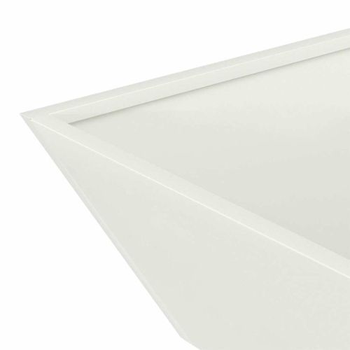Градинска саксия Бяло 50 x 50 x 15 см Студено валцована стомана