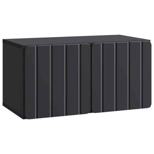 Стенно монтиран ТВ шкаф 59,5 x 31 x 30 см Черно