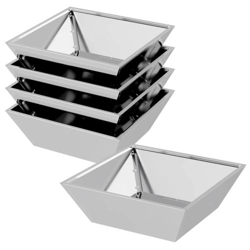 Градинска саксия 5 бр. Сребристо 50 x 50 x 15 см