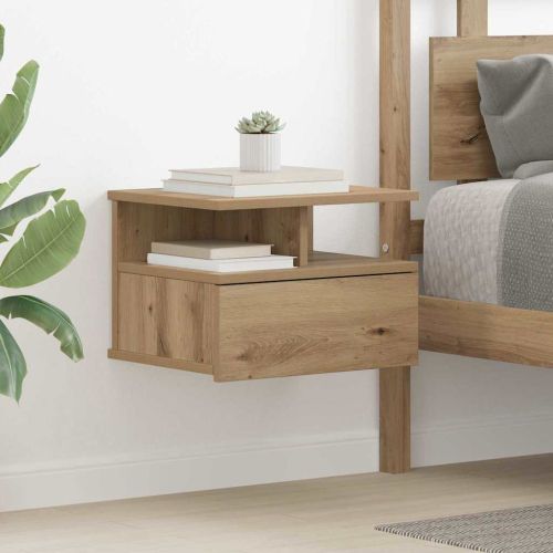 Плаваща нощно шкафче Дъб 40 x 31 x 28 см Инженерна дървесина