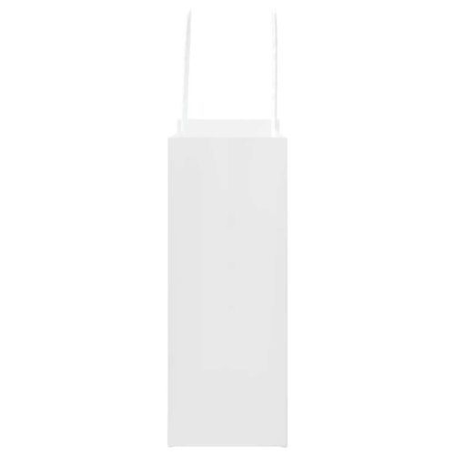 Хартиени торбички 250 бр с дръжки бели 18x8x22 см
