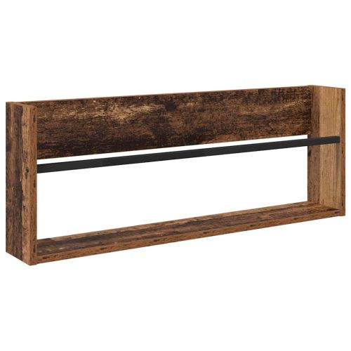 Етажерка за списания с рафт Старо дърво 80 x 12 x 30 см