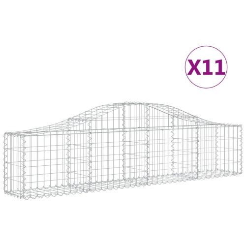 Габионни кошници арка 11 бр 200x30x40/60 см поцинковано желязо