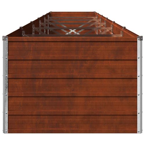 Вдигната леха за градина Ръждясало 480 x 80 x 55 см картон
