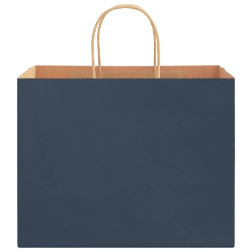 Хартиени торбички 250 бр с дръжки сини 32x22x24 см