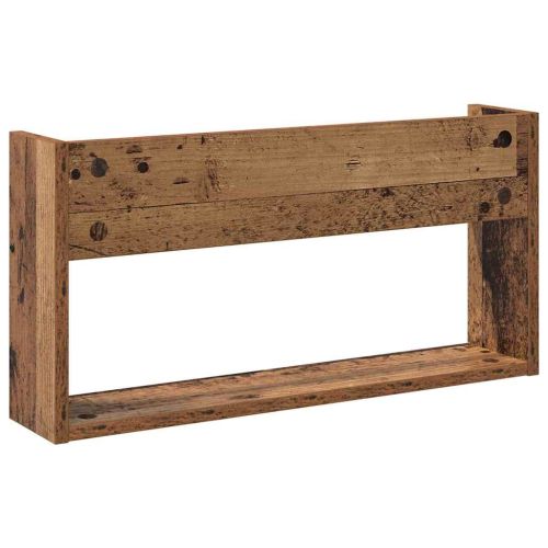 Етажерка за списания с рафт 2 бр. Старо дърво 60 x 12 x 30 см