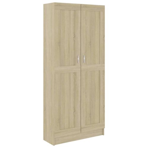 Шкаф за книги, дъб сонома, 82,5x30,5x185,5 см, инженерно дърво