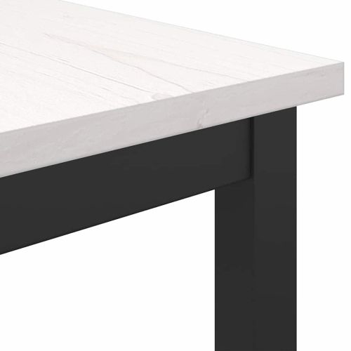 Маса Бяло 100 x 40 x 101 см Инженерна дървесина и стомана