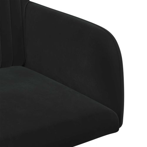 Обедени столове 2 бр. Кадифе Черно 55 x 50 x 84 см