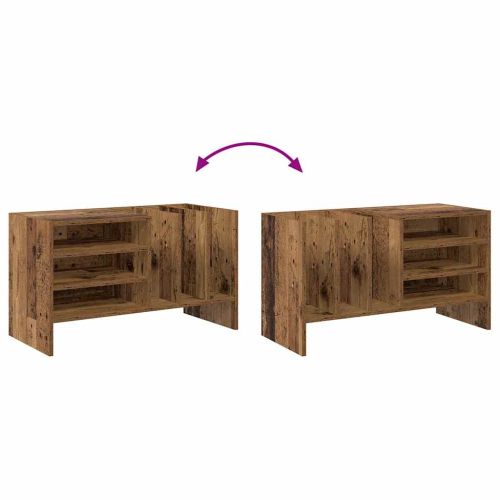 Шкаф за грамофонни плочи Старо дърво 78.5 x 35 x 45 см