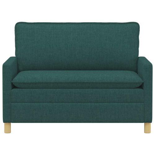 Диван 2-местен Тъмнозелено 126 x 81 x 87,5 см Текстил
