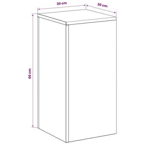 Стойка за растения 2 pcs Черно 30 x 30 x 60 cm Стомана
