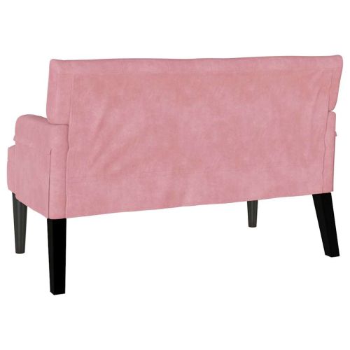 Пейка Честърфилд Розово 112 x 65,5 x 75 см Кадифе