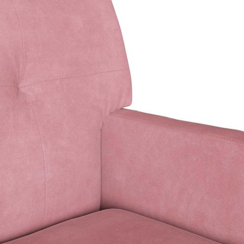Пейка Честърфилд Розово 112 x 65,5 x 75 см Кадифе
