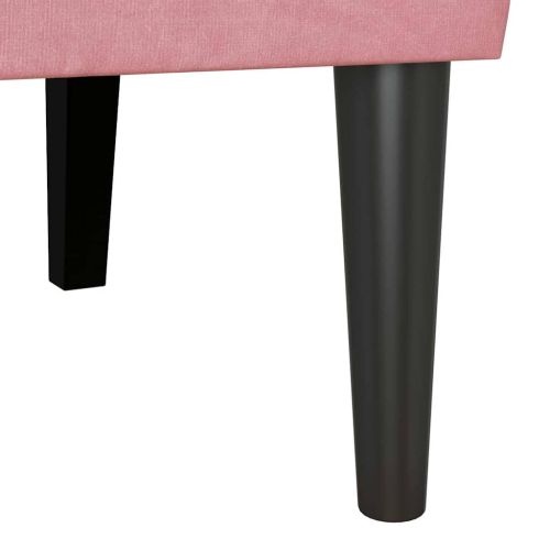 Пейка Честърфилд Розово 112 x 65,5 x 75 см Кадифе