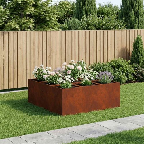 Градинска саксия Ръждясало 100 x 100 x 30 cm Кортенова стомана