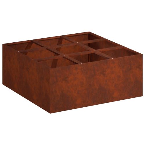 Градинска саксия Ръждясало 100 x 100 x 30 cm Кортенова стомана