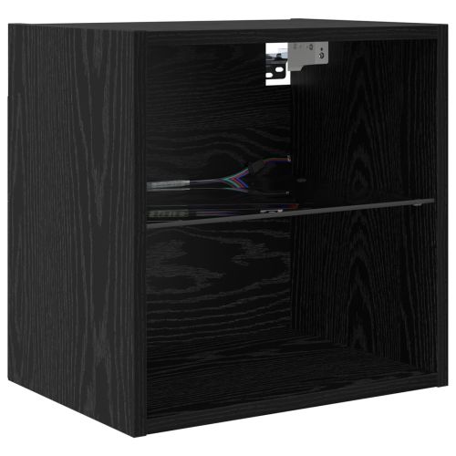 ТВ стенни единици с LED 5 бр. Черния дъб 100 x 30 x 30 cm