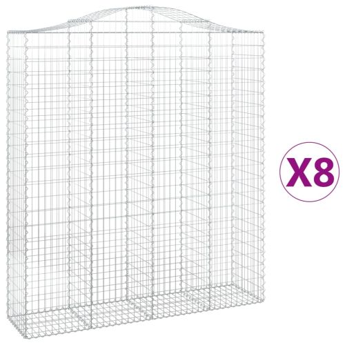Габионни кошници арка 8 бр 200x50x220/240 см поцинковано желязо